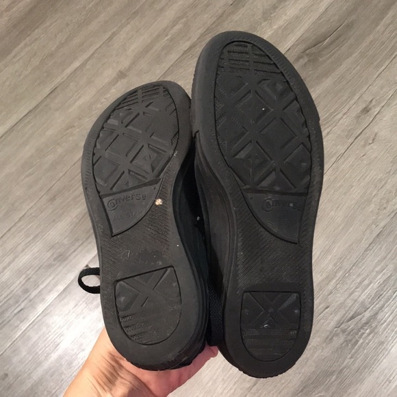 Converse All-Stars All Black Low Tops Lace Up Design size 6 - Picture 5 of 10